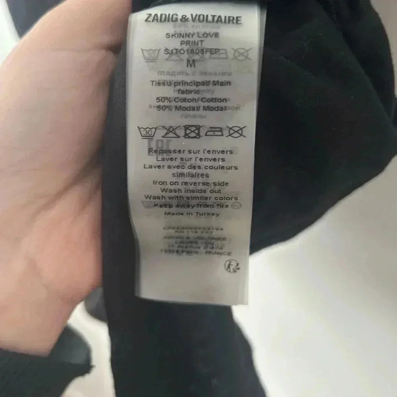 Zadig & Voltaire Skinny Love Print Tee - Picture 3 of 5